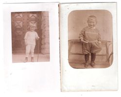 3 uralte Kinder PortraitAK von Aarau 1912 gelaufen