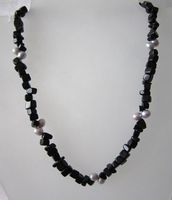 💎Kurze Onyx Kette mit Perlen