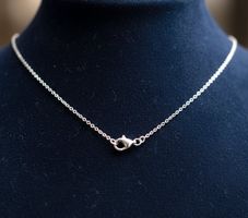 Neue Panzer-Halskette Silber 925 rhodiniert (50 cm) - Neu