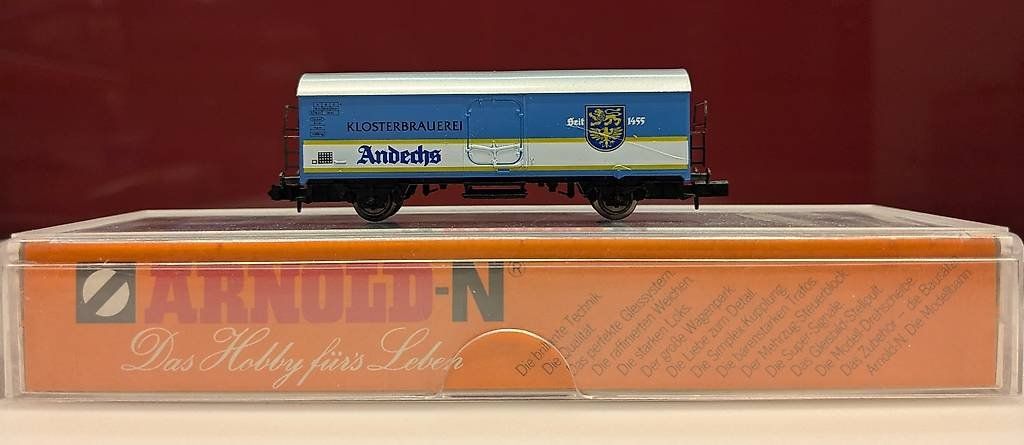 Arnold Modellini di ferrovie: Spur N Kühlwagen "KLOSTERBRAUEREI Andechs" – Usato da Reinach BL venduto da angus74 3