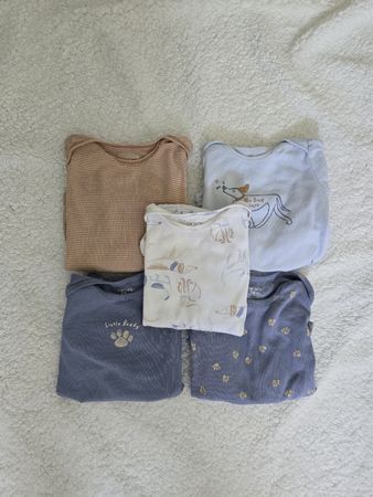 Carter's 5er Pack Langarm Bodys Gr. 18M – Blau Braun Hunde 
