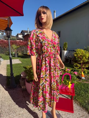 Sommerliches Maxikleid - Rainbow-  Grösse 40