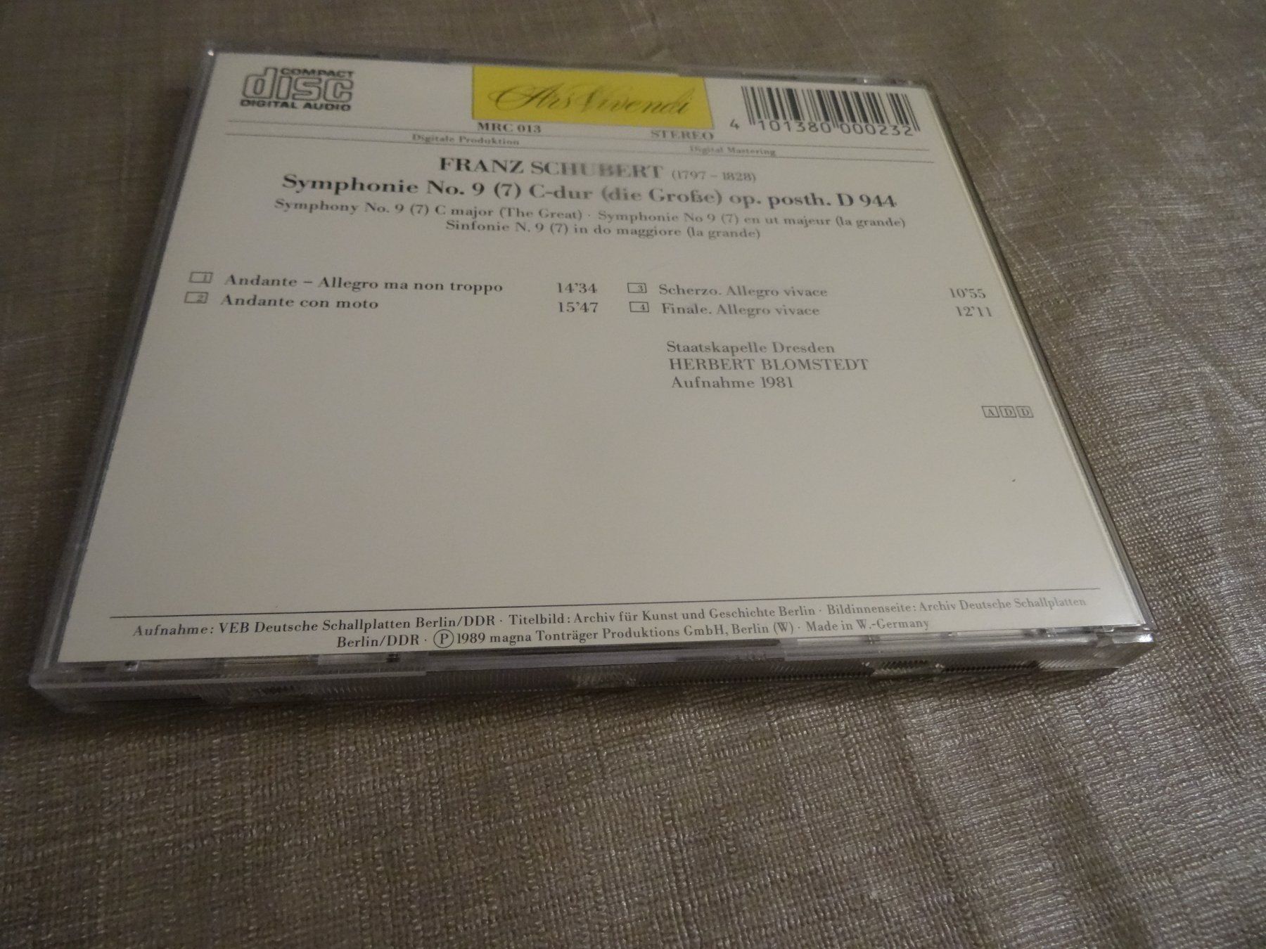 CD: Schubert - Sinfonie Nr. 9 - Blomstedt – Usato da Olten venduto da Disc-Ausverkauf 1