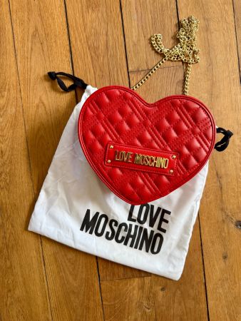 Love Moschino Handtasche, Herz-Design, Rot, Top Zustand!