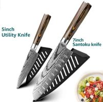 Utility Messer und  Santokumesser, Kochmesser Japanischen