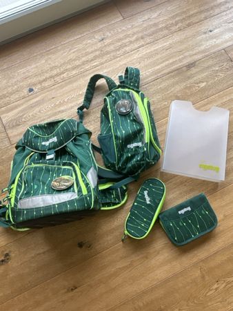 Ergobag Schulrucksack Set, Grün