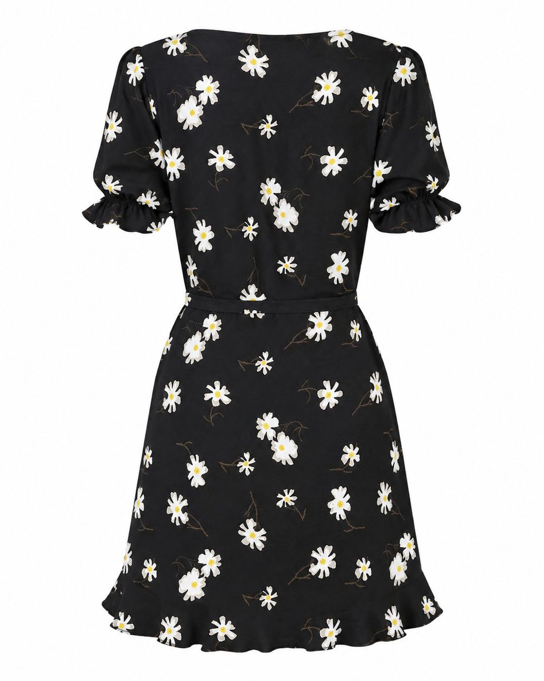 Vestiti: Schwarzes Wickelkleid Gr. M mit Blumenmuster – Nuovo e nell'imballaggio originale da Fully venduto da VaneaSelection 4