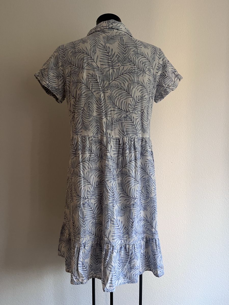 Kleider: Kleid aus Leinen mit Blattmuster Gr. S – Gebraucht aus Baden von Didi_sunshine 1