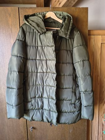 Khaki Steppjacke mit Kapuze S’WEST, Gr. XL/44, warm und stil