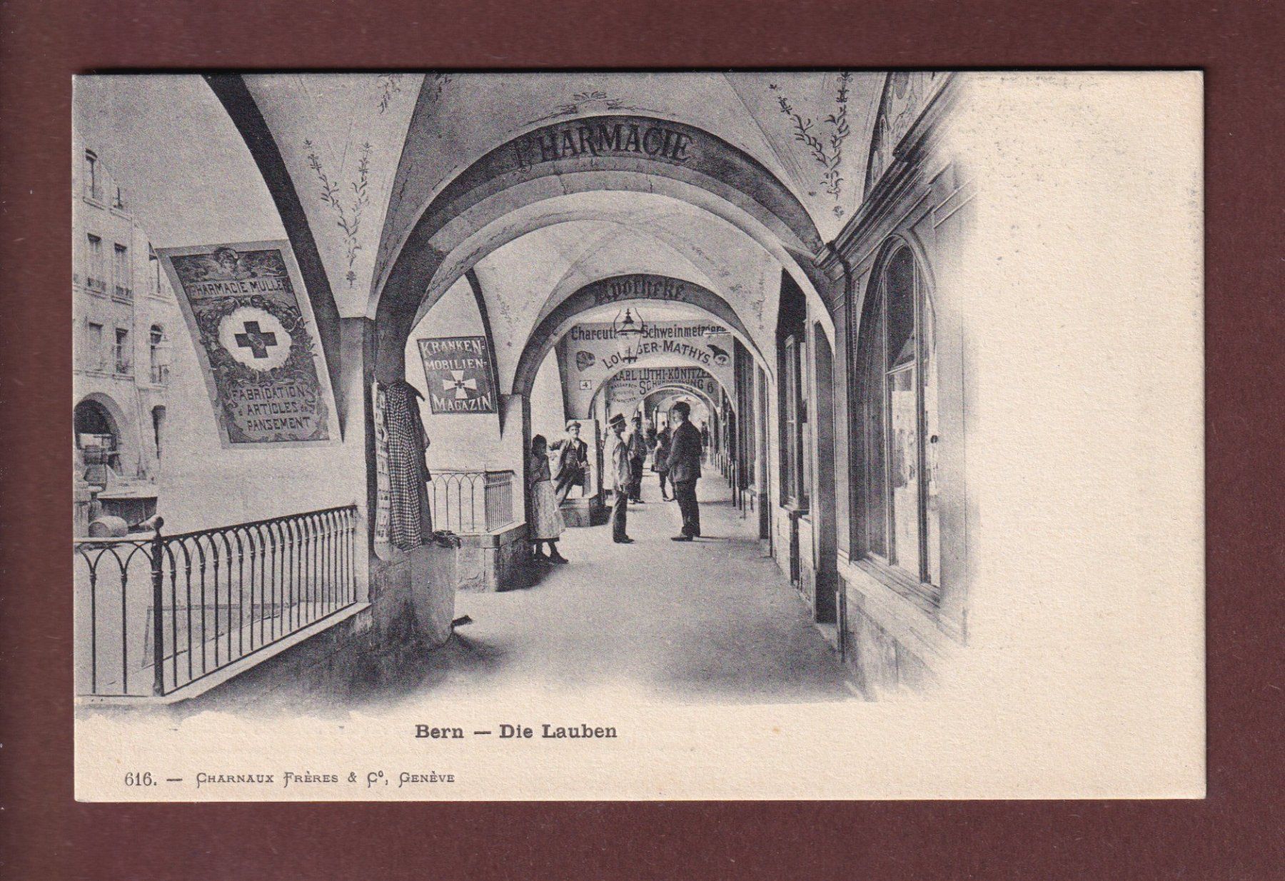 Cartoline postali: BERN - Die Lauben - Charnaux Frères – Usato da Pully venduto da nicecards-shop