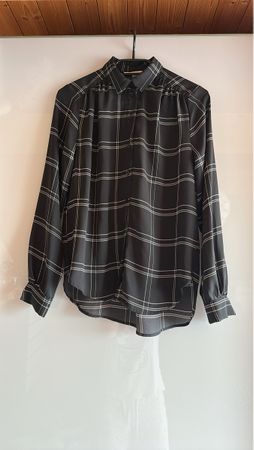 Damen Bluse H&M schwarz weiss kariert