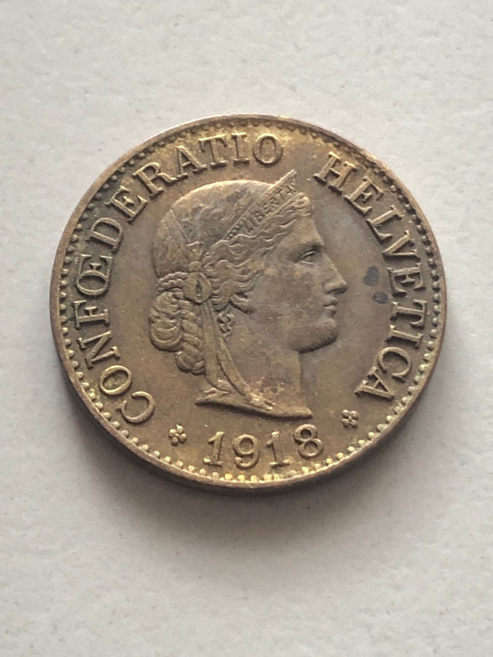 Tutti le monete: 10 Rp. 1918 Messing – Usato da Schötz venduto da Odpa