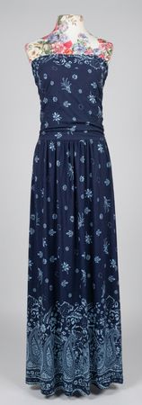 💙 s. Oliver Kleid Gr. 44 Maxikleid dunkelblau floral 