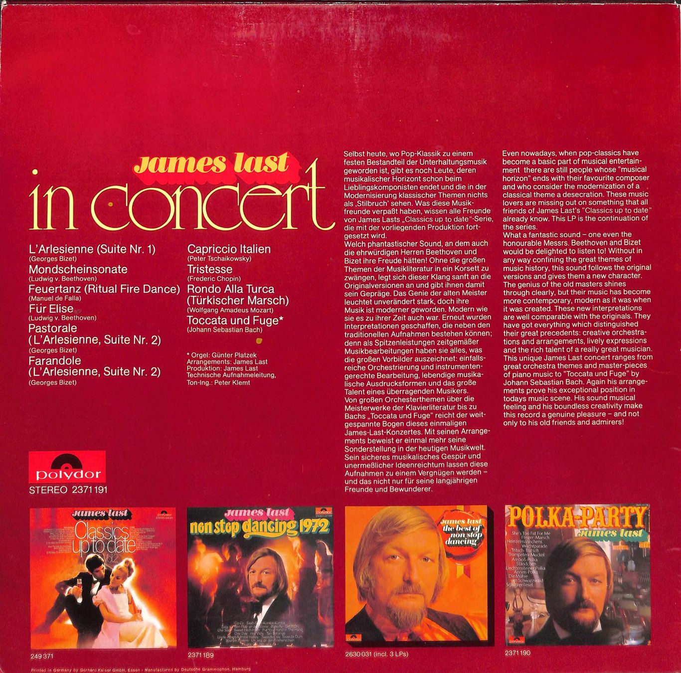 Dischi in vinile: LP James Last in concert – Usato da Trimmis venduto da Beax72 1