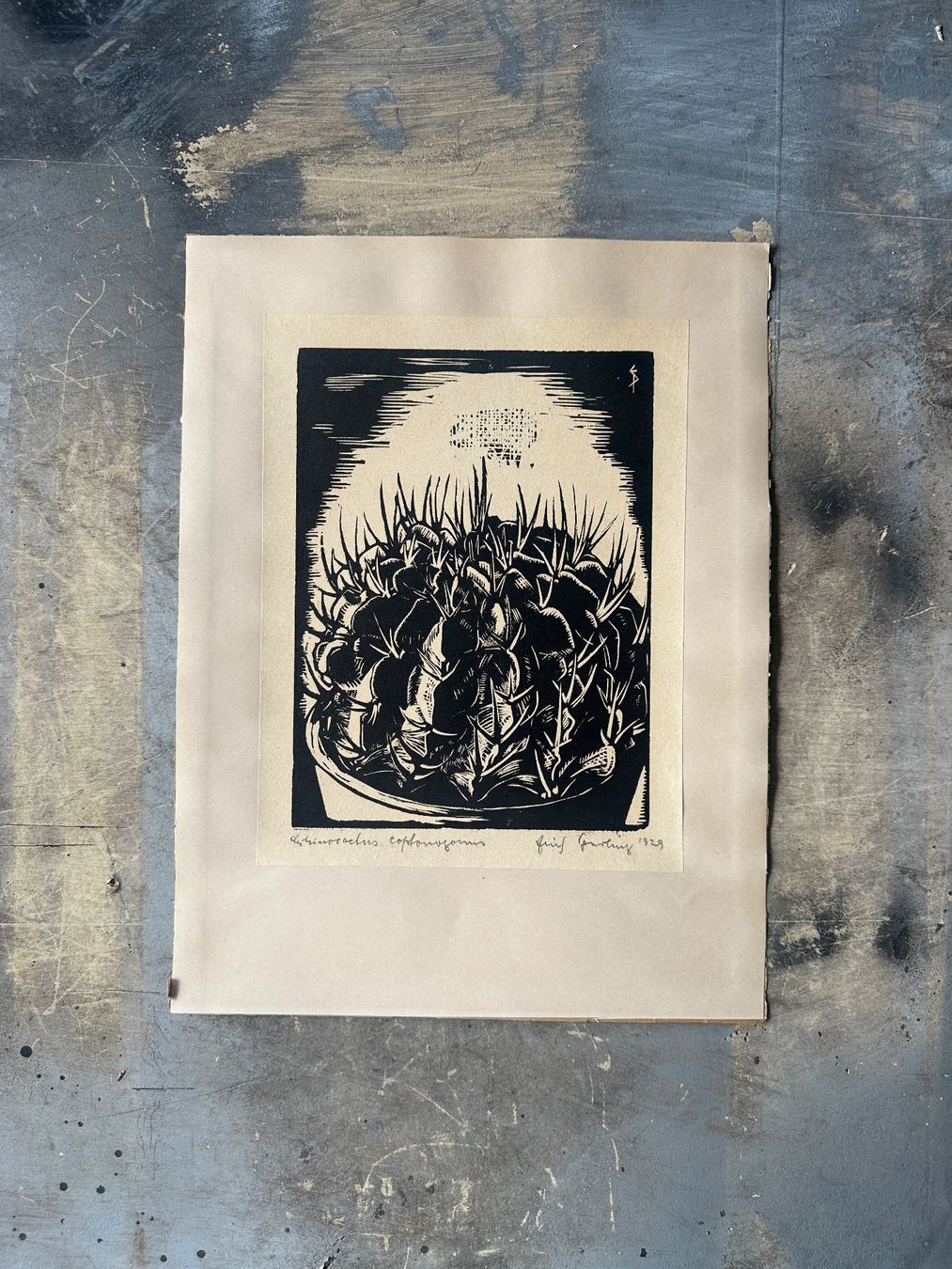 Xilografie: signierter Holzschnitt von 1929 – Usato da Zürich venduto da frauflufelberg