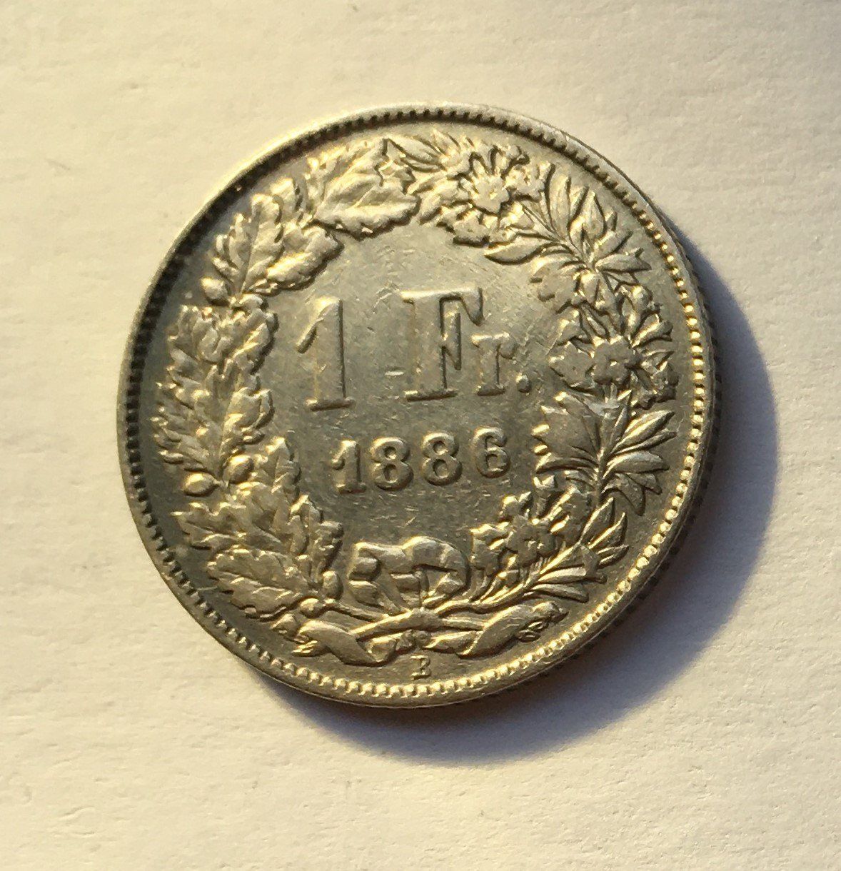 Tutti le monete: 1886 1 Franken ss+ – Usato da Kirchberg SG venduto da Z-Collection