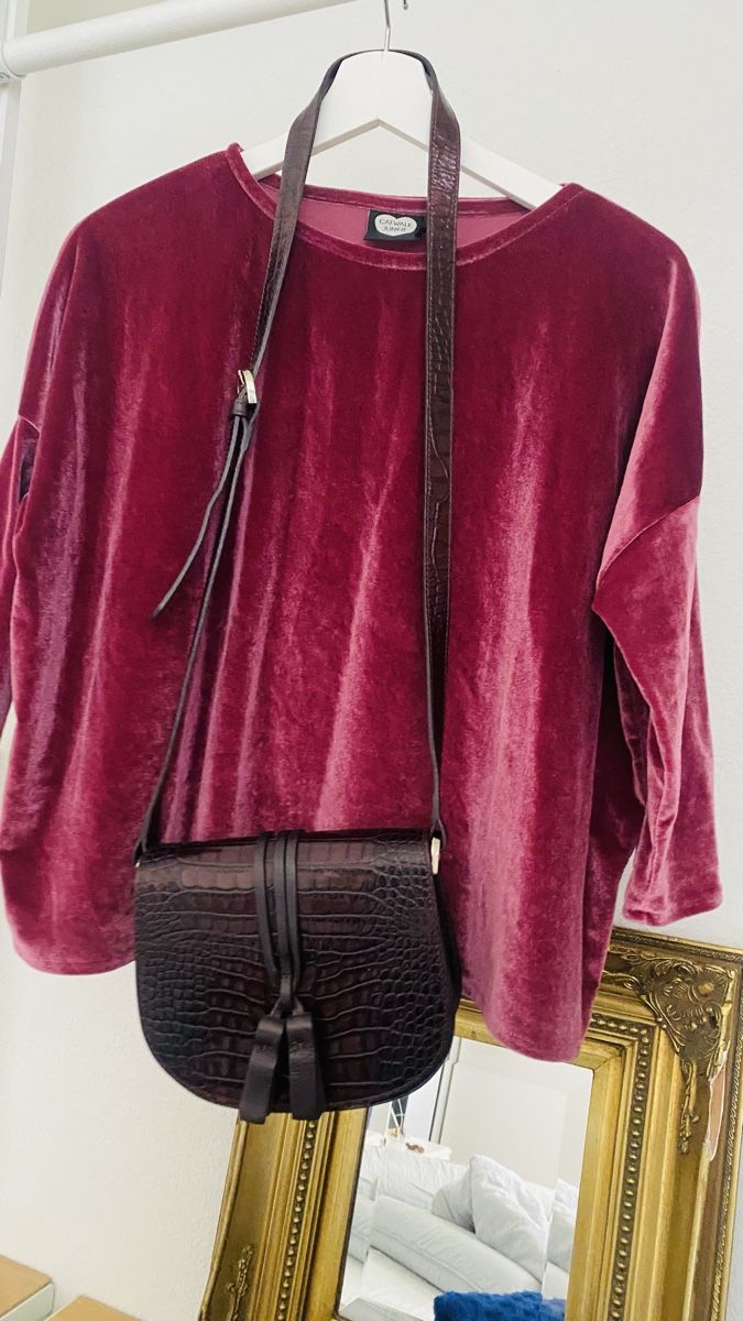 Massimo Dutti Borse da donna: Massimo Dutti Leder tasche Burgunder – Usato da Rorschacherberg venduto da LUXUS24 1