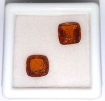 2x Grenats Hessonites 5.25 ct - Valeur 290.- Fr