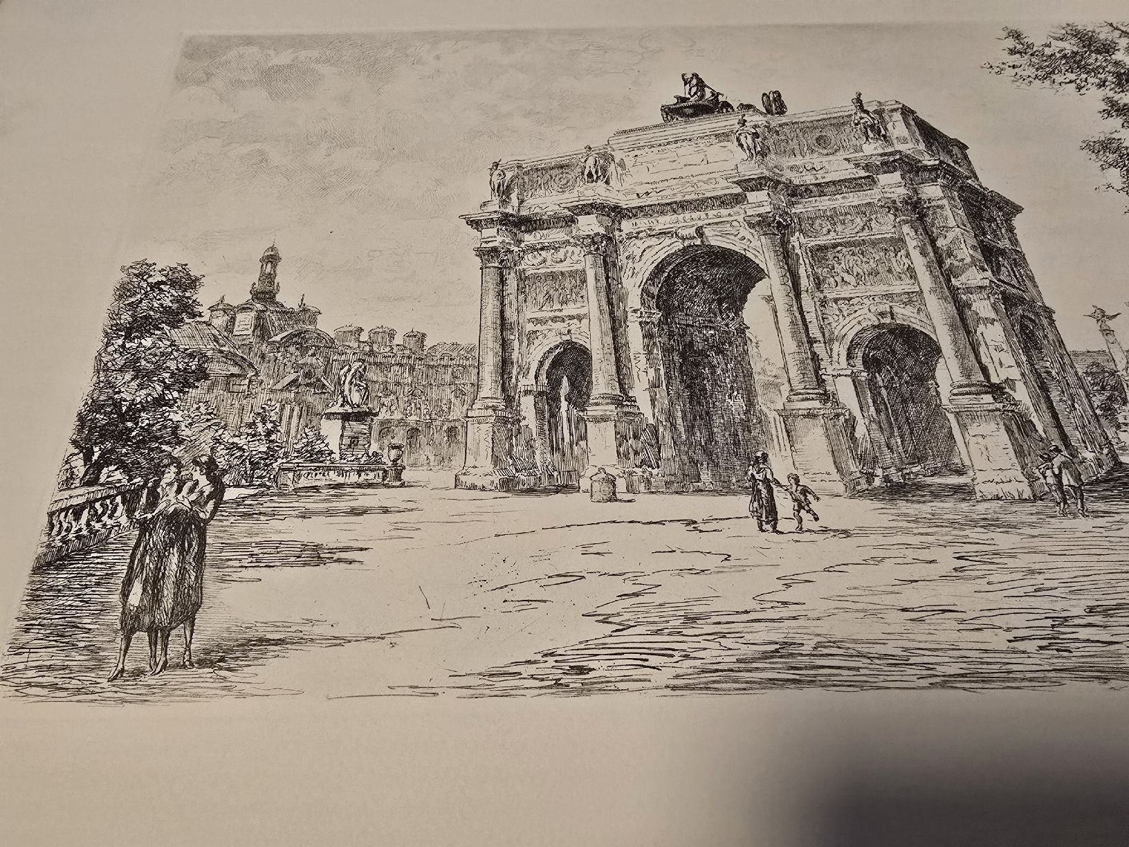 Incisioni: Antiker Stich "Arc de carousel" Aimé Dallemagne – Nuovo (secondo la descrizione) da Baden venduto da swiss-alps 2