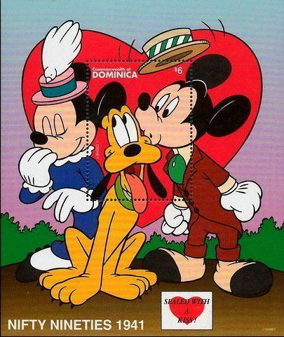 Tutti i francobolli: Block "Walt Disney. Micky Maus". Dominica. – Nuovo e nell'imballaggio originale da Basel venduto da Butsch5