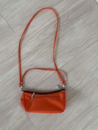 Handtasche / Bodybag orange in Stoff mit abnehmbaren Riemen