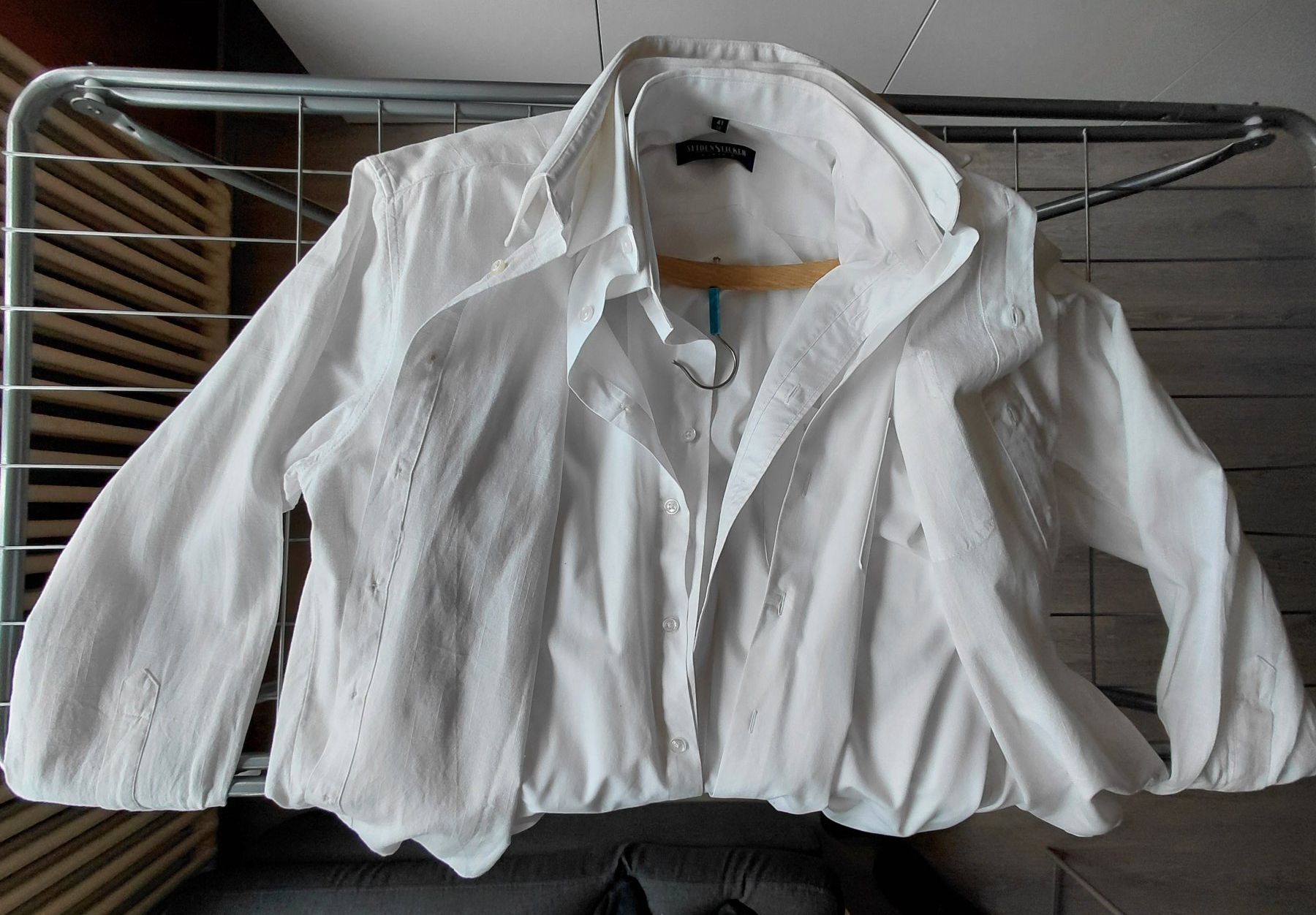 Camicie: 3 weisse Langarmhemden – Usato da Stein SG venduto da Bergler12