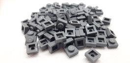 Lego 100 Stk. Plate 1x1 dunkelgrau (neu)