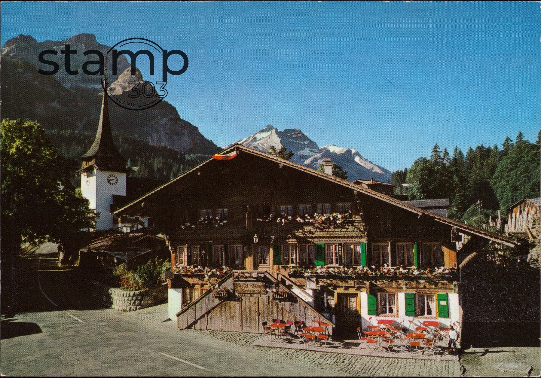 Cartoline postali: AK Gsteig et le Massiv des Diablerets – Usato da Eggersriet venduto da stamp303