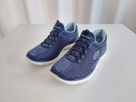 Damen-Sneaker SKECHERS Summits , Gr. 39 , navy , neuwertig