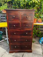 Massive Kommode Holz mit 7 Schubladen
