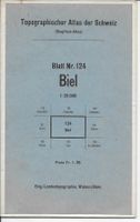 Topographischer Atlas  124 BIEL 1946