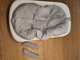 Hochstuhlaufsatz Stokke Steps weiss mit Sitzkissen gebraucht