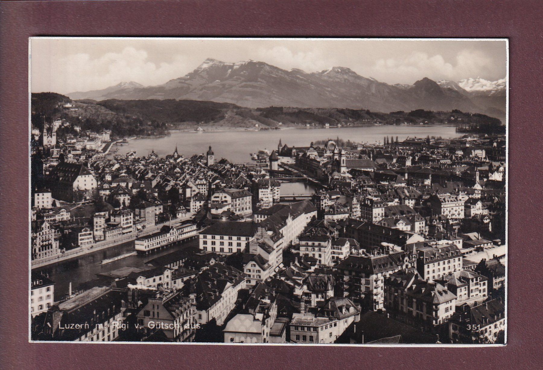 Cartoline postali: LUZERN vom Gütsch aus – Usato da Pully venduto da nicecards