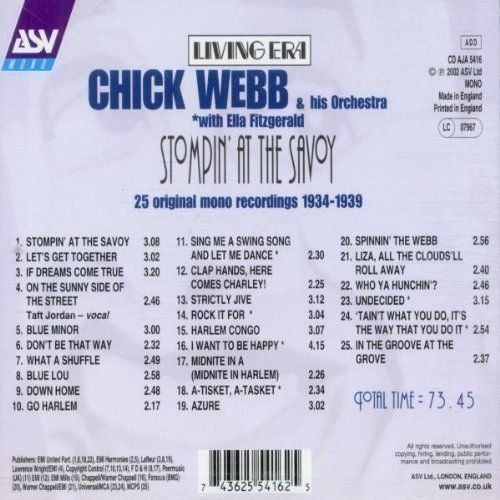 CDs: Chick Webb, Taft Jordan, Bobby Stark, Sandy Williams – Gebraucht aus Unterbäch von qlewi 1