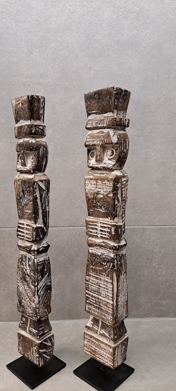Statuette: Statues Totem en paire – Nuovo e nell'imballaggio originale da St-Aubin-Sauges venduto da Rrrrrrrrrrr