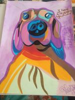 Acrylbild auf A3 Papier von CH-Hip Hop Pionierin Luana