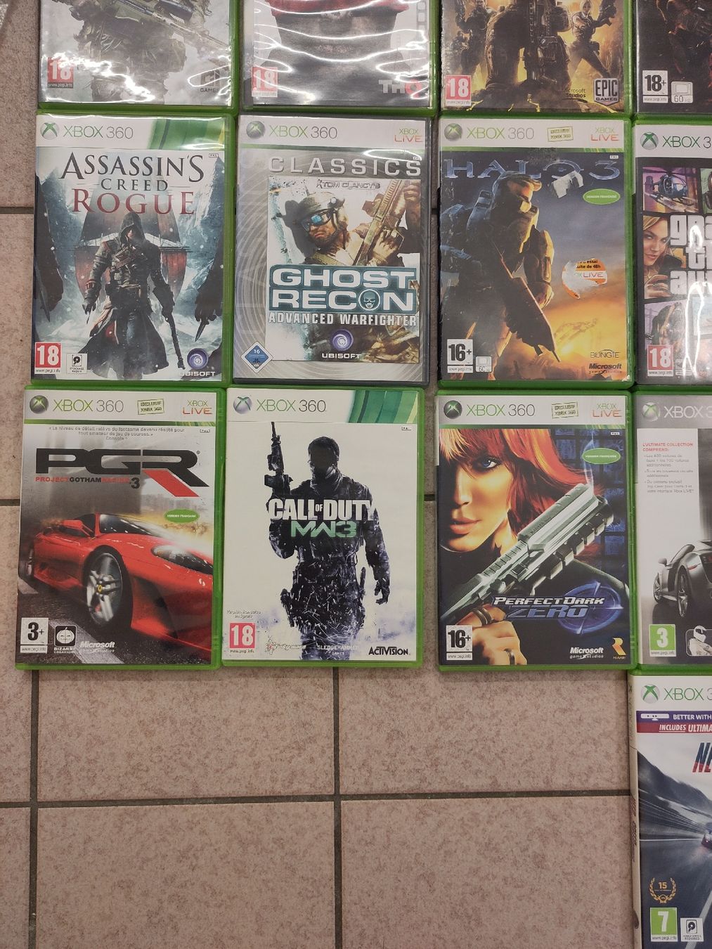 Lot de 36 jeux vidéo pour console Microsoft Xbox 360 (D'occasion) à Le ...