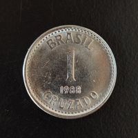 1 Cruzado Münze Brasilien 1988