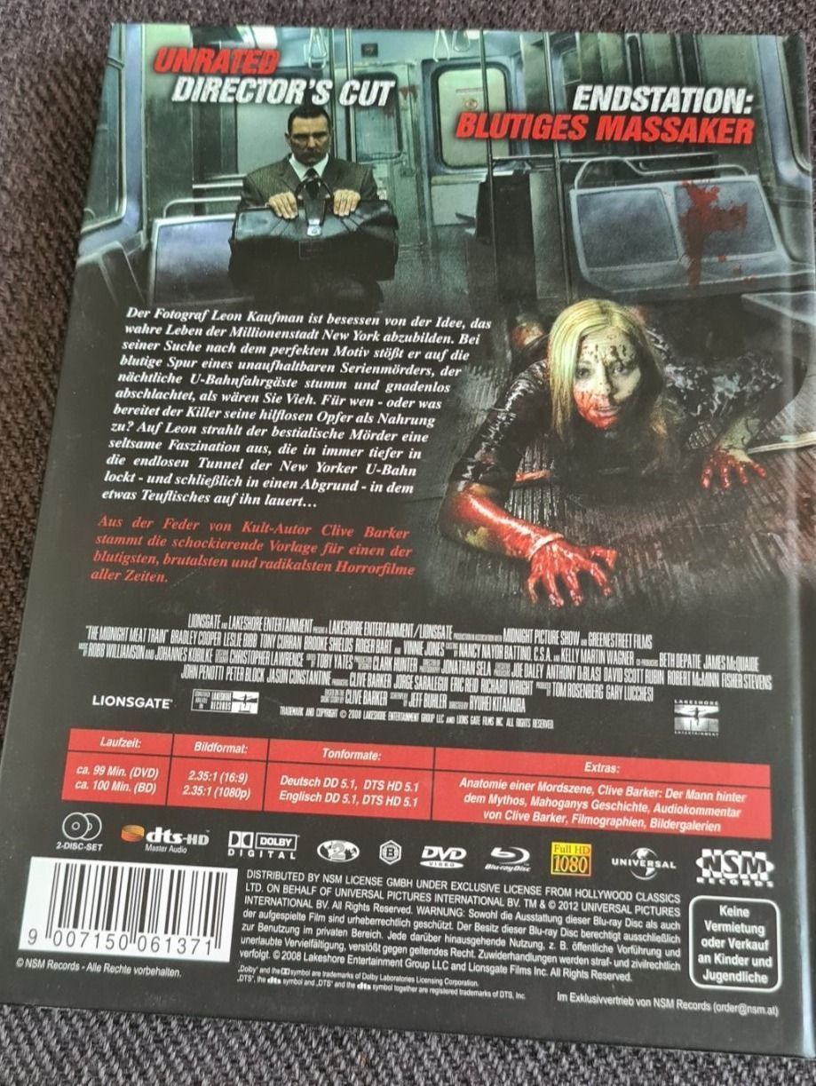 Alle DVDs: Midnight Meat Train MEDIABOOK UNCUT! – Neu (gemäss Beschreibung) aus Oberkirch LU von ThE_CoLLecTor666 1