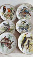 6er-Set Porzellan Vogel 22K Goldrand
