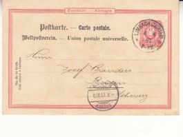 DR PK mit Wertaufdruck 10 Pf  1887