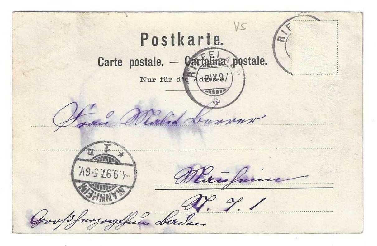 Ansichtskarten: RIFFELALP  VS, 1897  !! – Gebraucht aus Weinfelden von Fortuno 2