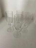4 Sektgläser/Champagnergläser, Glas, perfekt für Silveste...