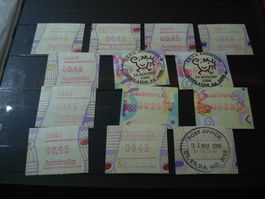 Australien, Lot moderne Automatenmarken **/o