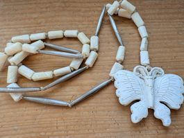 Recycelte Gebetskette mit Fulani-Silber, handgeknüpft
