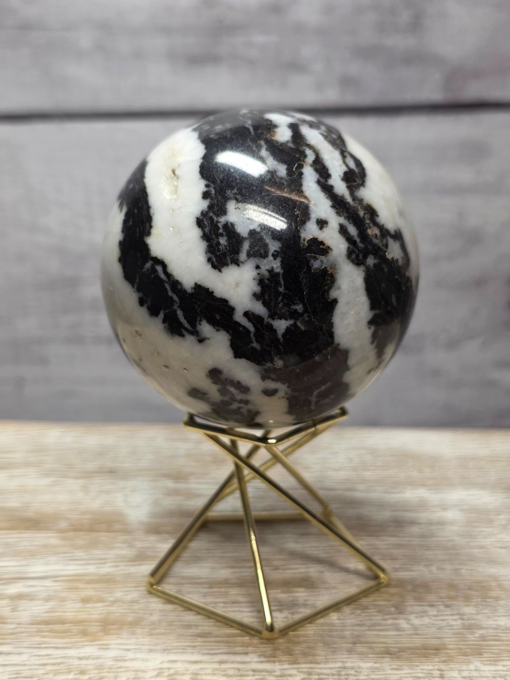 Minerali & Pietre curative: Zebrajaspis Kugel A 68mm 480g – Nuovo e nell'imballaggio originale da Matzingen venduto da Shay_Crystalz