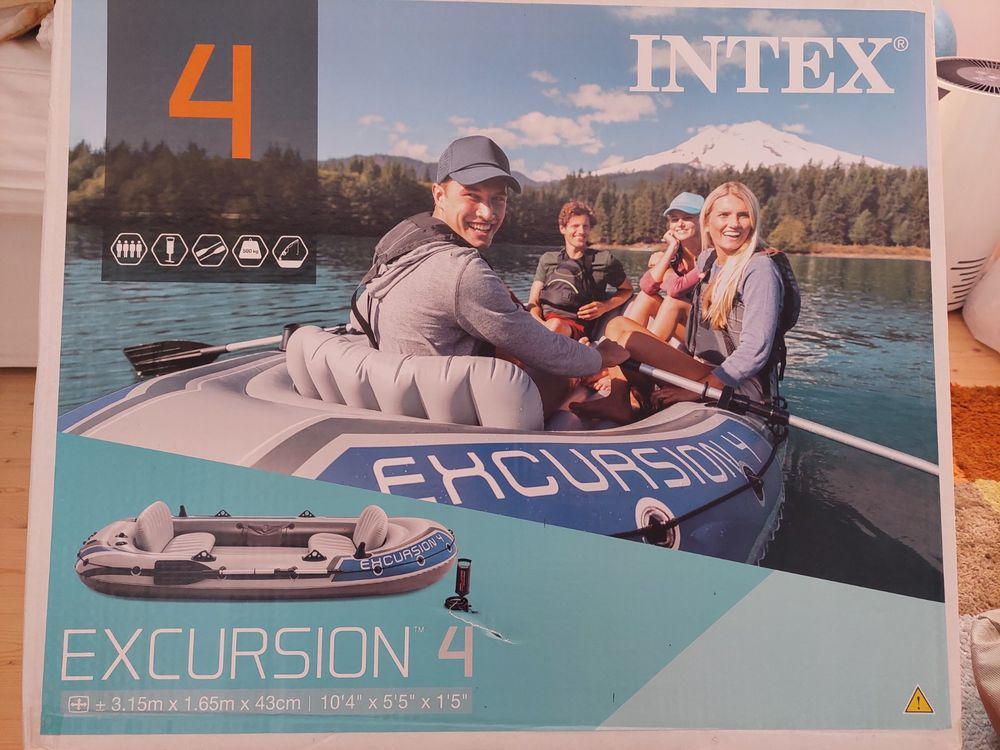Boot - Intex Excursion 4 Pers. Boot Set - Neu (Neu und originalverpackt ...