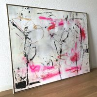 Moderne Kunst Acryl Abstrakt Pink Beige Urban Stefan Bammert