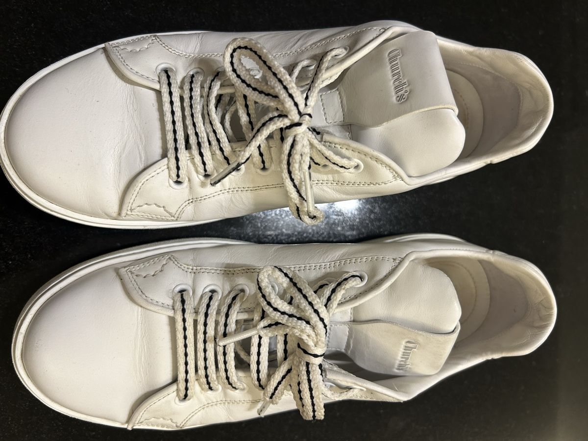 Church's Scarpe da donna: Church's Sneaker weiss Leder Gr. 39.5  – Usato da Allschwil venduto da Stini 2