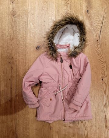 Kinder Winterjacke rosa mit Kapuze Gr. 92